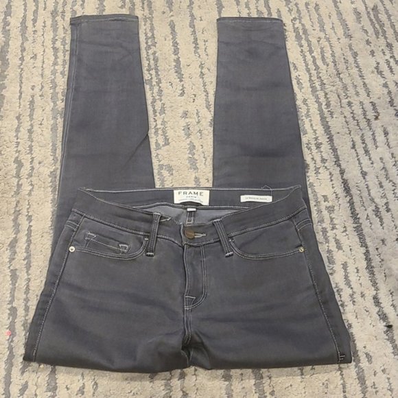 Frame Denim Le Skinny De Jeanne Jeans - Size 26 - Gray, Skinny Jeans, - Picture 2 of 9